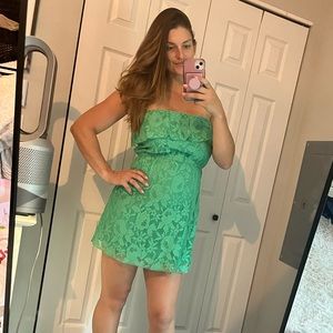 Lace strapless dress